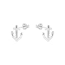 TOM TAILOR women's anchor stud earrings in 925 sterling silver