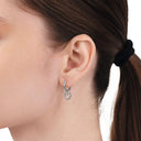 TOM TAILOR women's heart hoop earrings in 925 sterling silver