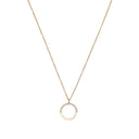 TOM TAILOR women's necklace, rhodium-plated 925 sterling silver, rose-coloured, main image
