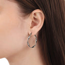 TOM TAILOR Ohrring (Creolen) Women, Edelstahl IP gold, Silber, Ansicht 2
