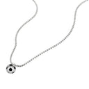 TOM TAILOR boys' football necklace in stainless steel