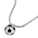 TOM TAILOR boys' football necklace in stainless steel
