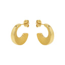 TOM TAILOR women's hoop earrings, stainless steel with gold IP plating, view 5