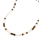 NOELANI Halskette Damen, Edelstahl IP gold, Tigerauge braun, Ansicht 4