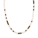 NOELANI Halskette Damen, Edelstahl IP gold, Tigerauge braun, Hauptbild