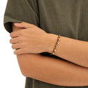 NOELANI Armband Damen, Edelstahl IP gold, Tigerauge braun, Ansicht 2