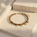 NOELANI Armband Damen, Edelstahl IP gold, Tigerauge braun, Ansicht 4