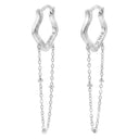 NOELANI Ohrring (Creolen) Damen, 925 Silber rhodiniert, Ansicht 3