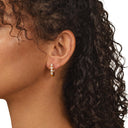 NOELANI Ohrring (Creolen) Damen, 925 Silber vergoldet, Zirkonia weiß, Ansicht 2