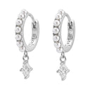 NOELANI Ohrring (Creolen) Damen, 925 Silber rhodiniert, Zirkonia weiß, Ansicht 3