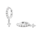 NOELANI Ohrring (Creolen) Damen, 925 Silber rhodiniert, Zirkonia weiß, Hauptbild