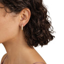 NOELANI Ohrring (Creolen) Damen, Edelstahl IP gold, Zirkonia weiß, Ansicht 2