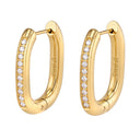NOELANI Ohrring (Creolen) Damen, Edelstahl IP gold, Zirkonia weiß, Ansicht 3