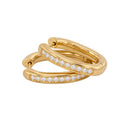 NOELANI Ohrring (Creolen) Damen, Edelstahl IP gold, Zirkonia weiß, Ansicht 4