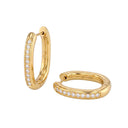 NOELANI Ohrring (Creolen) Damen, Edelstahl IP gold, Zirkonia weiß, Hauptbild