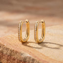 NOELANI Ohrring (Creolen) Damen, Edelstahl IP gold, Zirkonia weiß, Ansicht 5