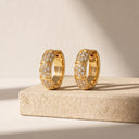 NOELANI Ohrring (Creolen) Damen, Edelstahl IP gold, Zirkonia weiß, Ansicht 5
