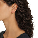 NOELANI Ohrring (Creolen) Damen, 925 Silber vergoldet, Motiv Stern, Zirkonia weiß, Ansicht 2