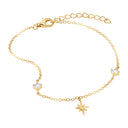 NOELANI Armband Damen, 925 Silber vergoldet, Motiv Stern, Zirkonia weiß, Ansicht 3