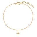 NOELANI Armband Damen, 925 Silber vergoldet, Motiv Stern, Zirkonia weiß, Hauptbild
