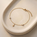 NOELANI Armband Damen, 925 Silber vergoldet, Motiv Stern, Zirkonia weiß, Ansicht 4