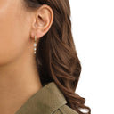NOELANI Ohrring (Creolen) Damen, 925 Silber vergoldet, Zirkonia weiß, Ansicht 2