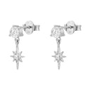 NOELANI Ohrring (Ohrhänger) Damen, 925 Silber rhodiniert, Motiv Stern, Zirkonia weiß, Ansicht 3