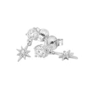 NOELANI Ohrring (Ohrhänger) Damen, 925 Silber rhodiniert, Motiv Stern, Zirkonia weiß, Ansicht 4