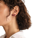 NOELANI Ohrring (Ohrhänger) Damen, Edelstahl IP gold, Motiv Schleife, Schmuckstein lila, Ansicht 2