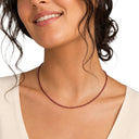 NOELANI Halskette Damen, Edelstahl IP gold, Schmuckstein lila, Ansicht 2