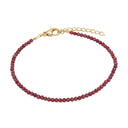 NOELANI Armband Damen, Edelstahl IP gold, Schmuckstein lila, Ansicht 3