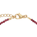 NOELANI Armband Damen, Edelstahl IP gold, Schmuckstein lila, Verschluss