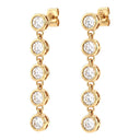 NOELANI Ohrring (Ohrhänger) Damen, Edelstahl IP gold, Zirkonia weiß, Ansicht 3