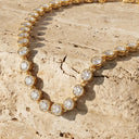 NOELANI Halskette Damen, Edelstahl IP gold, Zirkonia weiß, Ansicht 5