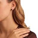 AMOR Ohrring (Ohrstecker) Damen, Edelstahl IP gold, Zirkonia rot, Ansicht 2