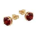 AMOR Ohrring (Ohrstecker) Damen, Edelstahl IP gold, Zirkonia rot, Ansicht 3