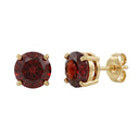 AMOR Ohrring (Ohrstecker) Damen, Edelstahl IP gold, Zirkonia rot, Hauptbild