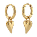 AMOR Ohrring (Creolen) Damen, Edelstahl IP gold, Motiv Herz, Ansicht 3