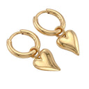 AMOR Ohrring (Creolen) Damen, Edelstahl IP gold, Motiv Herz, Ansicht 4