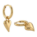 AMOR Ohrring (Creolen) Damen, Edelstahl IP gold, Motiv Herz, Hauptbild