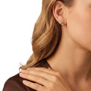 AMOR Ohrring (Ohrstecker) Damen, Edelstahl IP gold, Motiv Herz, Ansicht 2