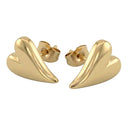 AMOR Ohrring (Ohrstecker) Damen, Edelstahl IP gold, Motiv Herz, Ansicht 3