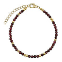AMOR Armband Damen, Edelstahl IP gold, Granat rot, Hauptbild