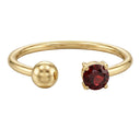 AMOR Ring Damen, Edelstahl IP gold, Zirkonia rot, Ansicht 3