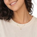 NOELANI Halskette Damen, 925 Silber vergoldet, Motiv Stern, Zirkonia weiß, Ansicht 2