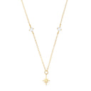 NOELANI Halskette Damen, 925 Silber vergoldet, Motiv Stern, Zirkonia weiß, Hauptbild