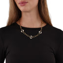 KILIAN KERNER unisex fancy chain necklace in stainless steel, gold IP plating, view 2