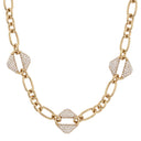 KILIAN KERNER unisex fancy chain necklace in stainless steel, gold IP plating, main image