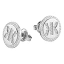 KILIAN KERNER unisex stud earrings in stainless steel, view 3