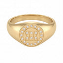 KILIAN KERNER unisex ring in stainless steel, gold IP plating, view 3